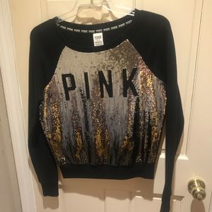 PINK Victoria Secret sequin sweatshirt